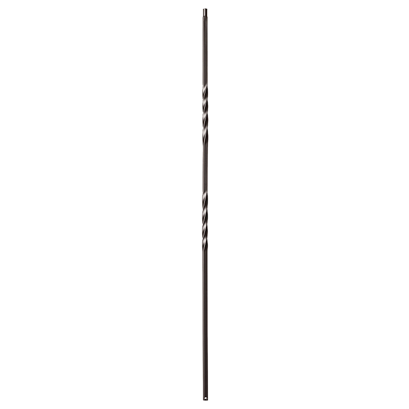 Twist Series 1/2" Square x 44"H Double Twist Hollow Iron Baluster